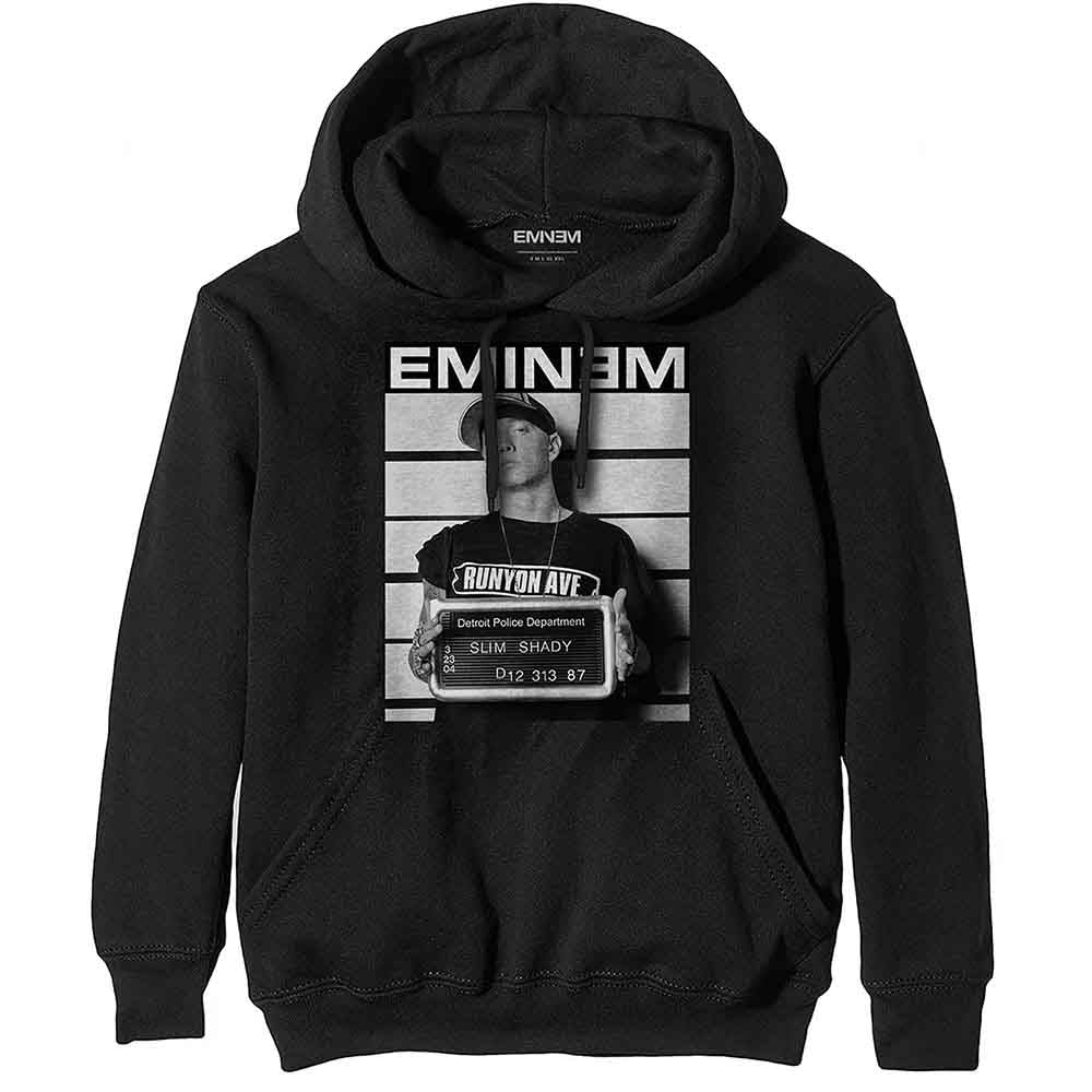 Eminem Unisex Pullover Hoodie: Arrest (Black)