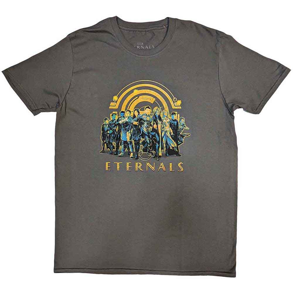 Marvel Comics Unisex T-Shirt: Eternals Heroes (Charcoal Grey)