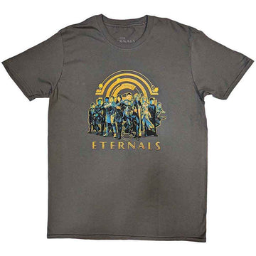 Marvel Comics Unisex T-Shirt: Eternals Heroes (Charcoal Grey)