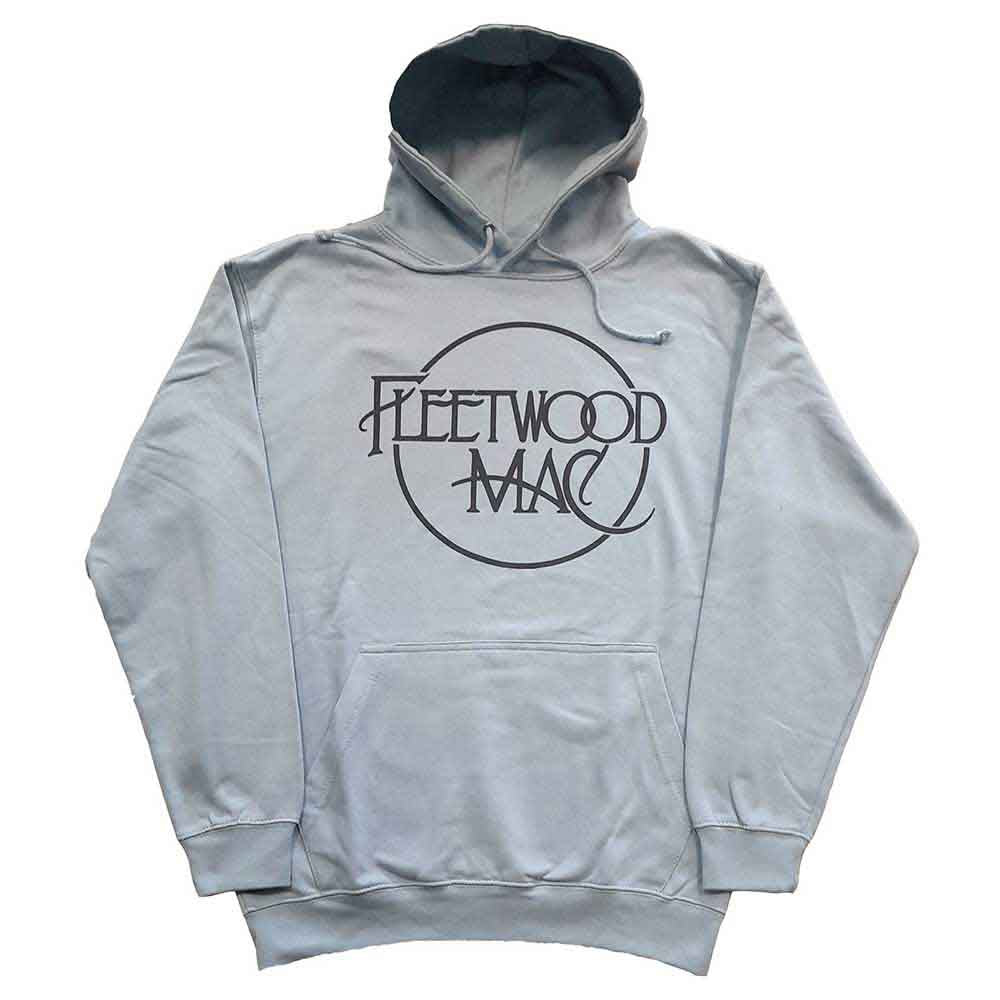 Fleetwood Mac Unisex Pullover Hoodie: Classic Logo (Light Blue)