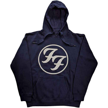 Foo Fighters Unisex Pullover Hoodie: FF Logo (Navy Blue)