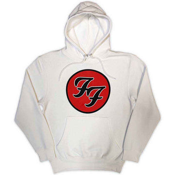 Foo Fighters Unisex Pullover Hoodie: FF Logo (White)