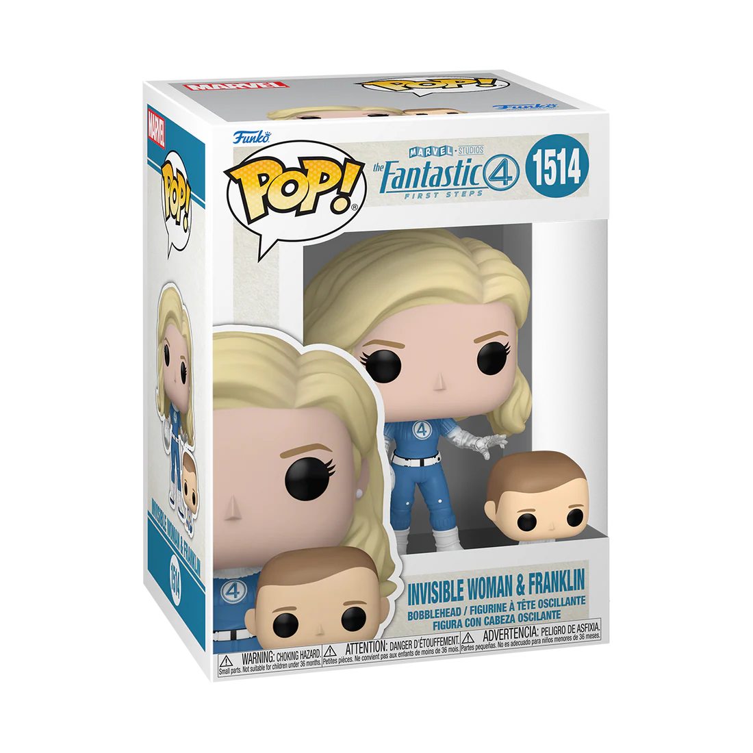 Marvel - The Fantastic Four: First Steps - Invisible Woman And Franklin - Bobble-Head Funko Pop! (1514)