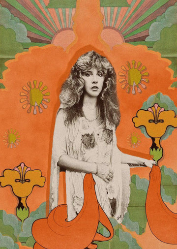 Stevie Nicks - Fleetwood Mac - Orange - A4 Mini Print/Poster