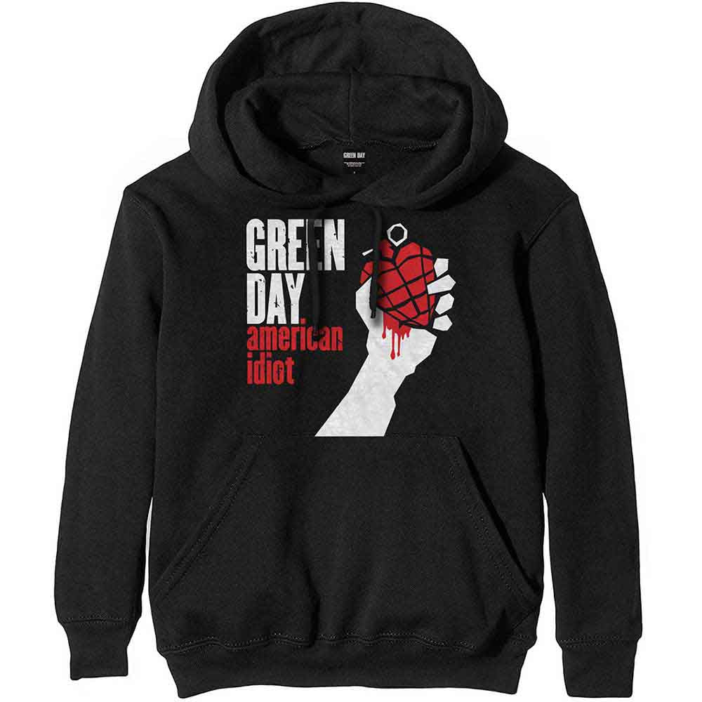 Green Day Unisex Pullover Hoodie: American Idiot (Black)