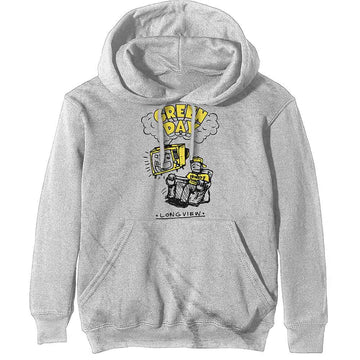 Green Day Unisex Pullover Hoodie: Longview Doodle (Off White)
