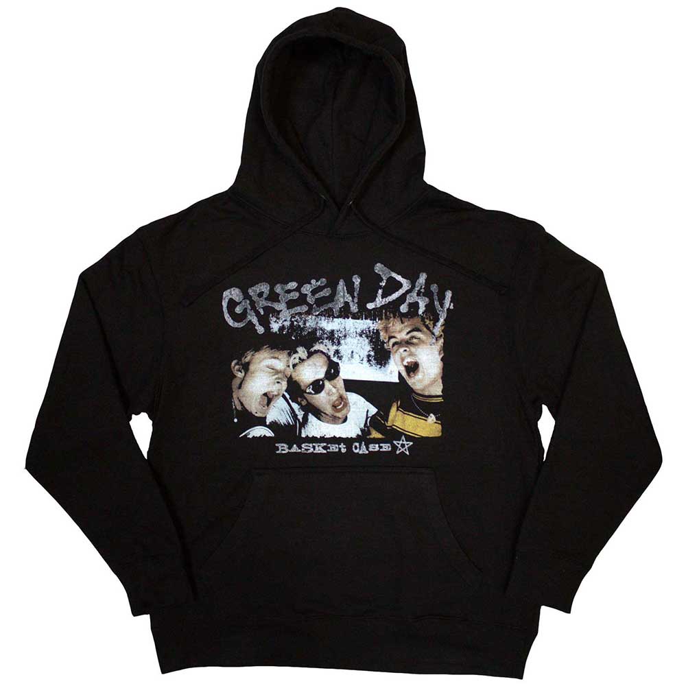 Green Day Unisex Pullover Hoodie: Basket Case Star (Black)