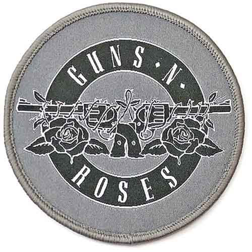 Guns N' Roses Circular Standard Patch: White Circle Logo