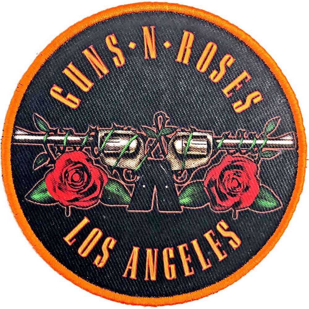 Guns N' Roses Circular Standard Patch: Los Angeles Orange