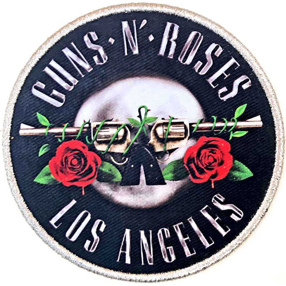 Guns N' Roses Circular Standard Patch: Los Angeles Silver