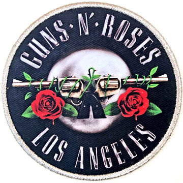 Guns N' Roses Circular Standard Patch: Los Angeles Silver