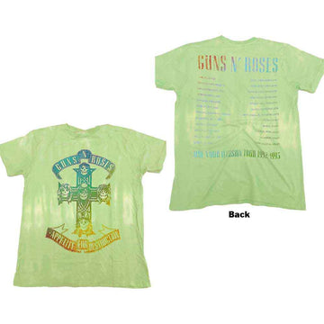 Guns N' Roses Unisex T-Shirt: Gradient Use Your Illusion Tour (Back Print & Wash Collection)