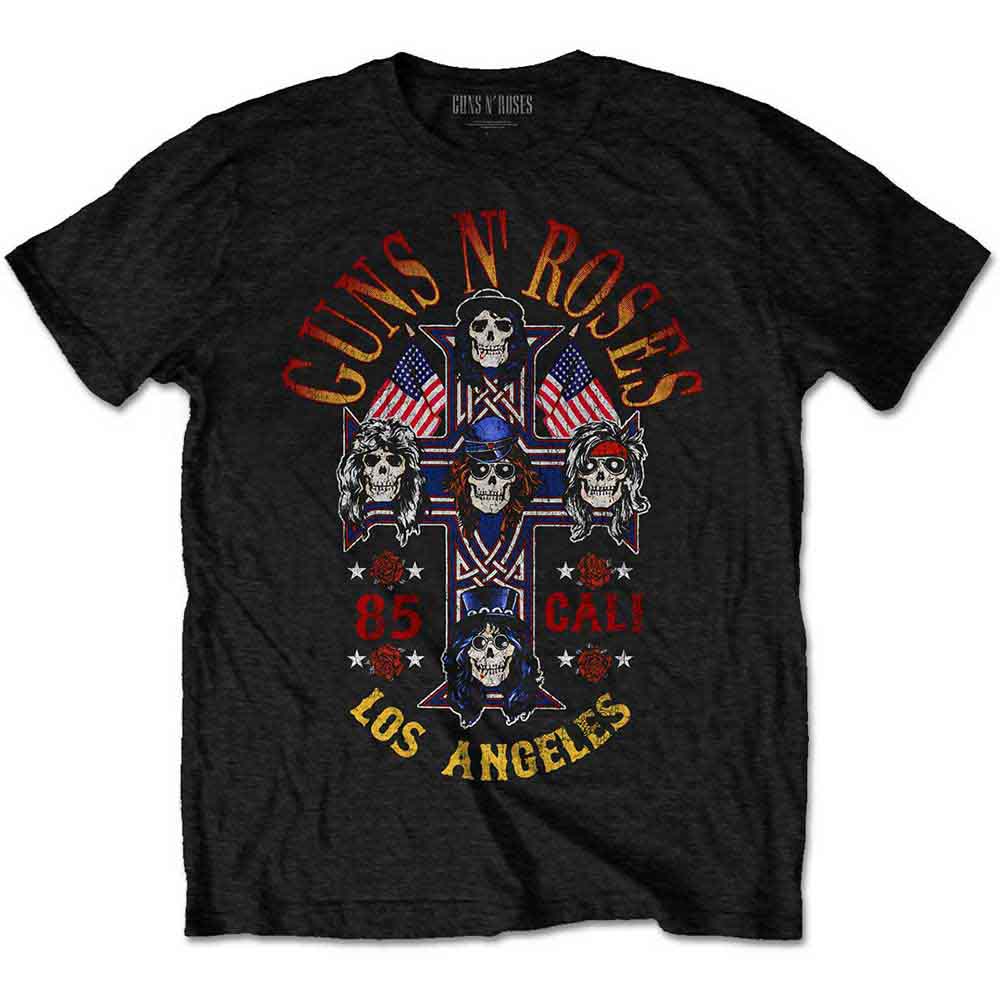 Guns N' Roses Unisex T-Shirt: Cali' '85 (Black)