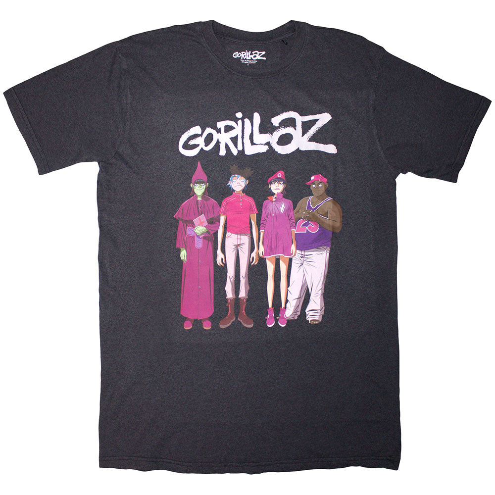 Gorillaz Unisex T-Shirt: Cracker Island Standing Group (Black)