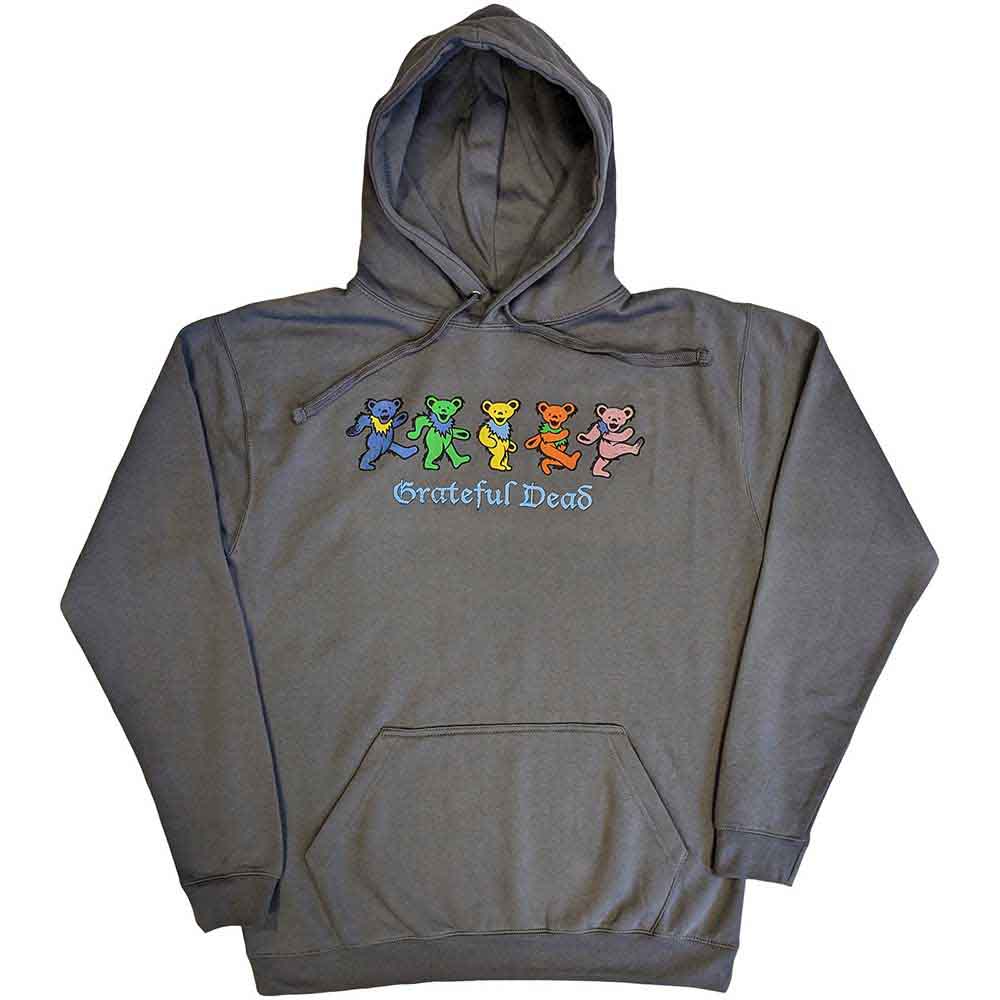 Grateful Dead Unisex Pullover Hoodie: Dancing Bears (Grey)