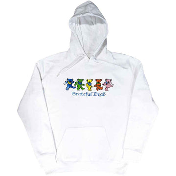 Grateful Dead Unisex Pullover Hoodie: Dancing Bears (White)