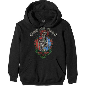 Grateful Dead Unisex Pullover Hoodie: Floral Stealie (Black)