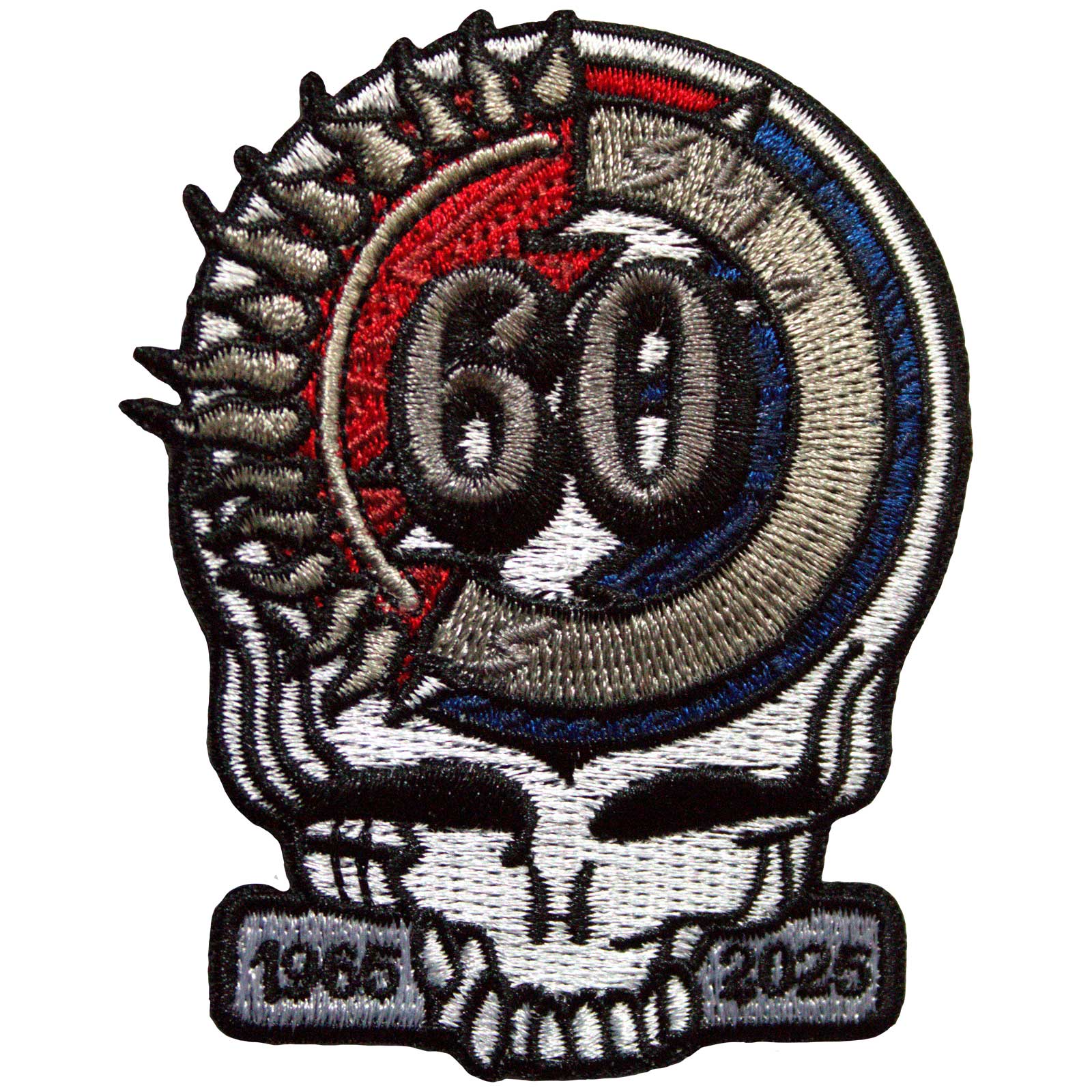 Grateful Dead Standard Patch: 60th Anniversary Skull