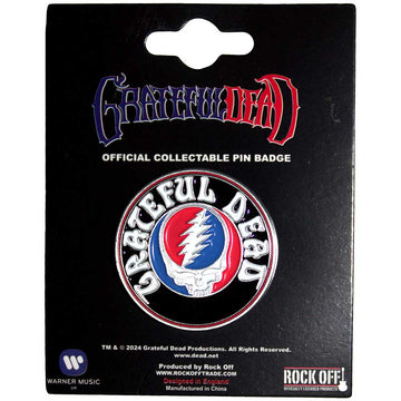 Grateful Dead Pin Badge: Steal Your Face Logo