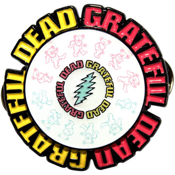 Grateful Dead Pin Badge: Spinning Emblem