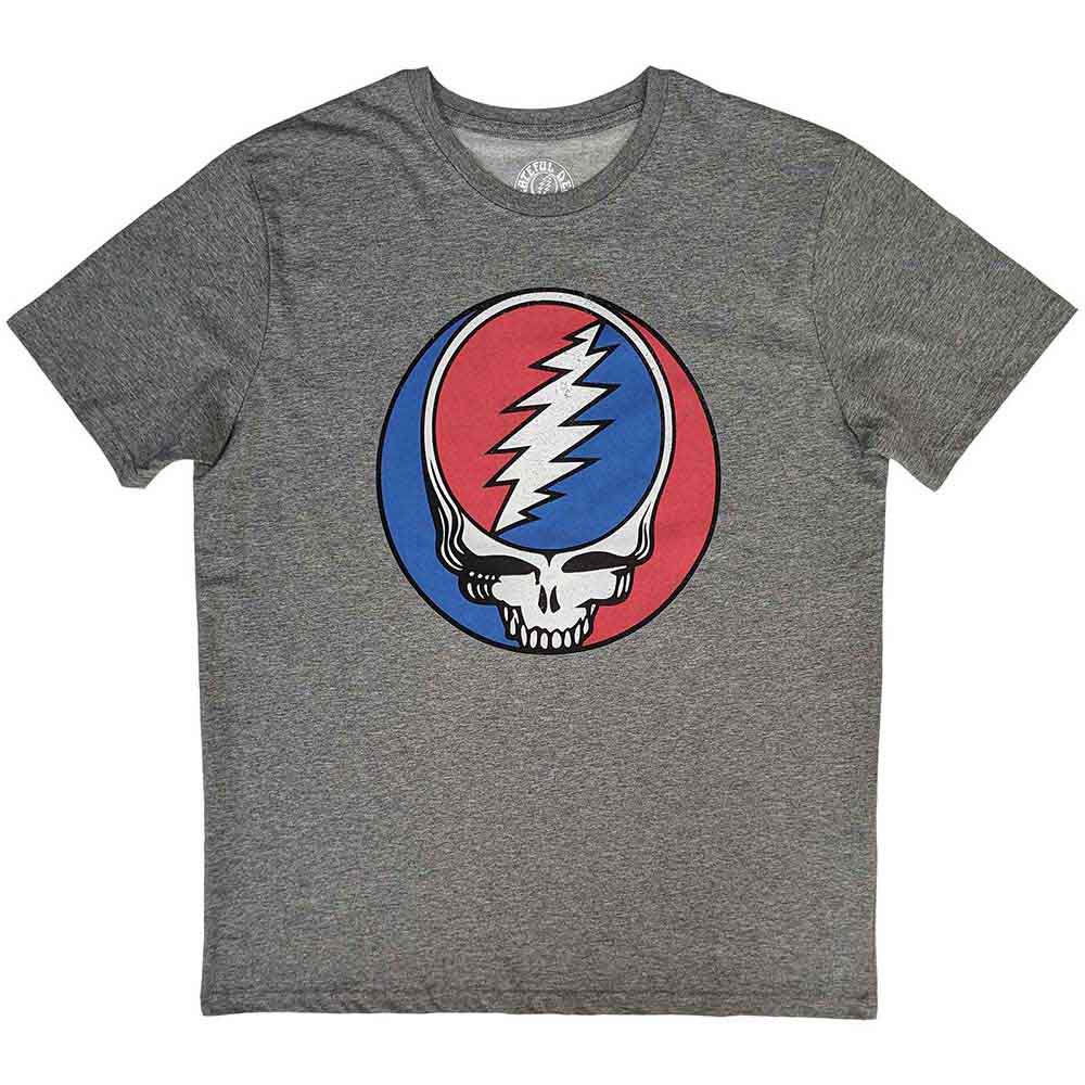 Grateful Dead Unisex T-Shirt: Steal Your Face Classic - Grey
