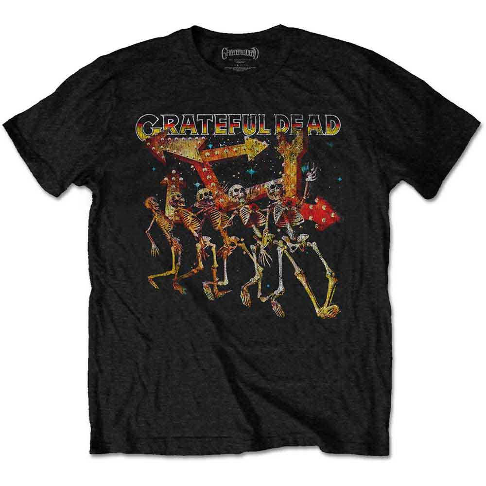 Grateful Dead Unisex T-Shirt: Truckin' Skellies Vintage (Black)