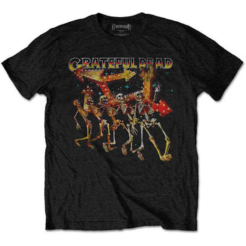Grateful Dead Unisex T-Shirt: Truckin' Skellies Vintage (Black)