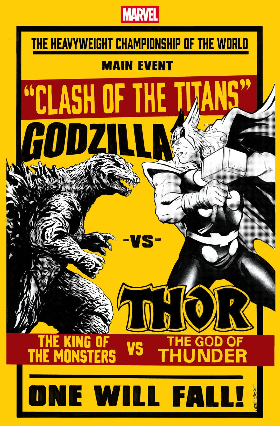 Marvel - Godzilla vs. Thor #1 - Lee Garbett Versus Variant (Jul 2)