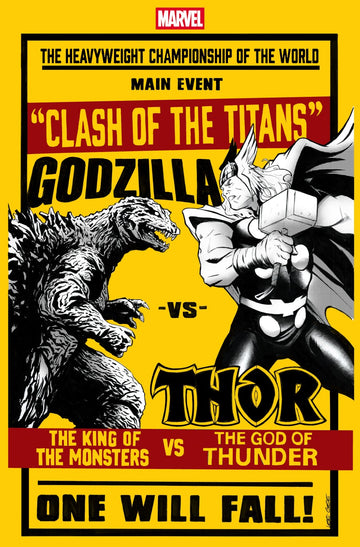 Marvel - Godzilla vs. Thor #1 - Lee Garbett Versus Variant (Jul 2)