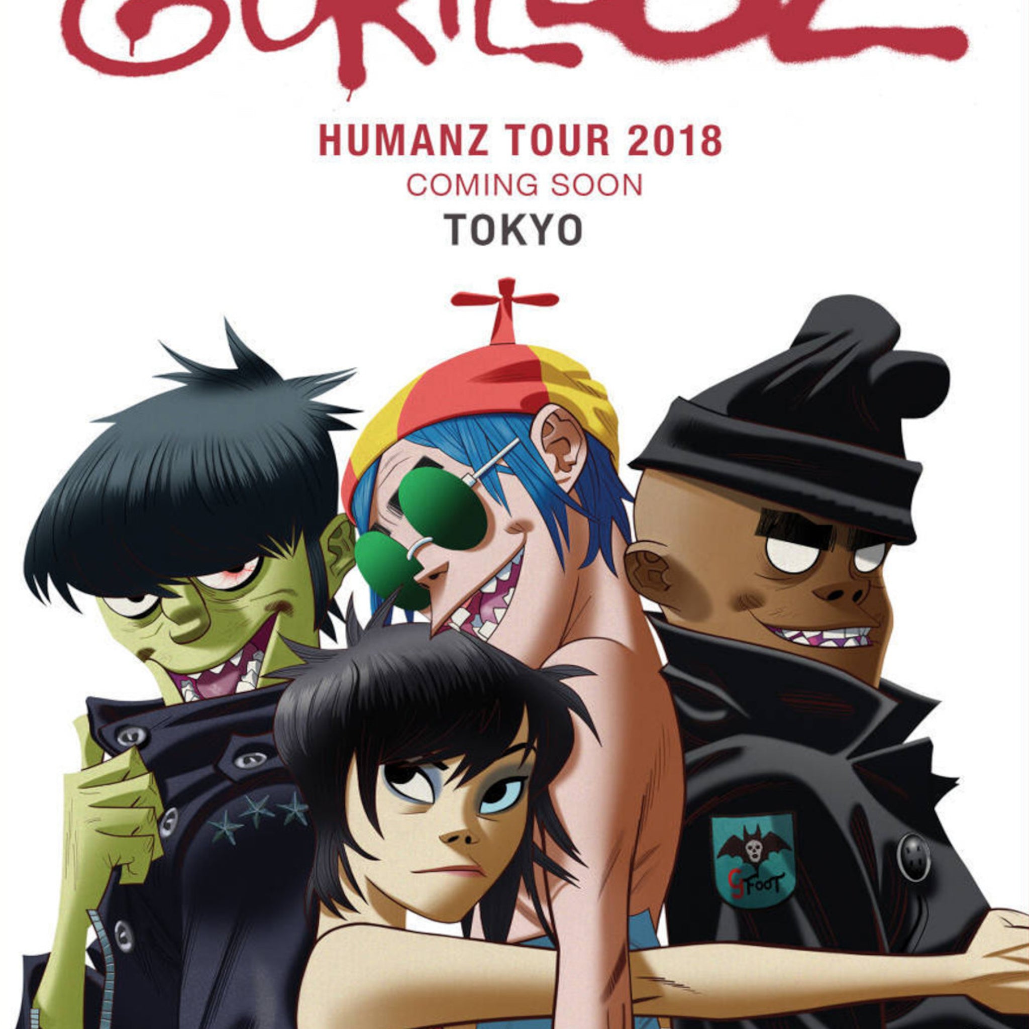 Gorillaz - Humanz Tour - Tokyo 2018 - Mini Poster