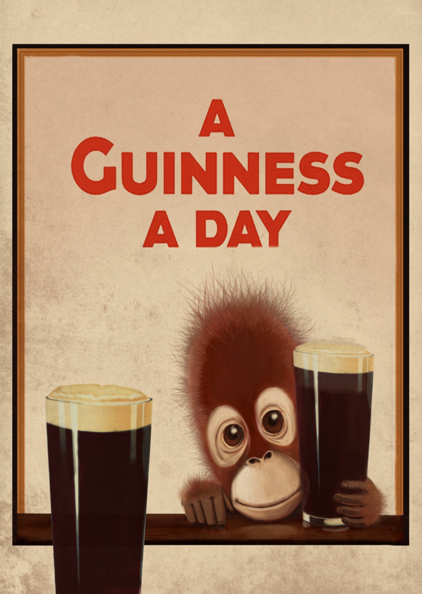 Guinness - A Guinness a Day - A4 Mini Print/Poster