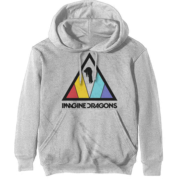 Imagine Dragons Unisex Pullover Hoodie: Triangle Logo (Off White)