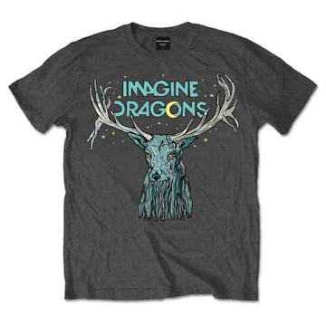 Imagine Dragons Unisex T-Shirt: Elk in Stars (Charcoal Grey)