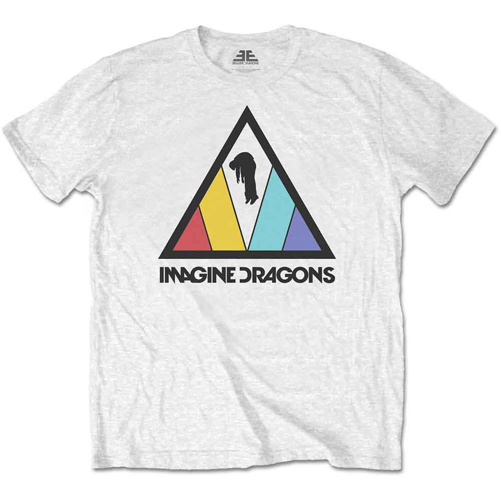 Imagine Dragons Unisex T-Shirt: Triangle Logo (White)