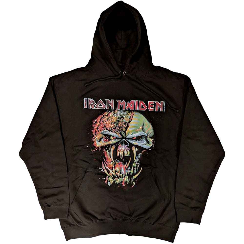 Iron Maiden Unisex Pullover Hoodie: Final Frontier Big Head (Black)