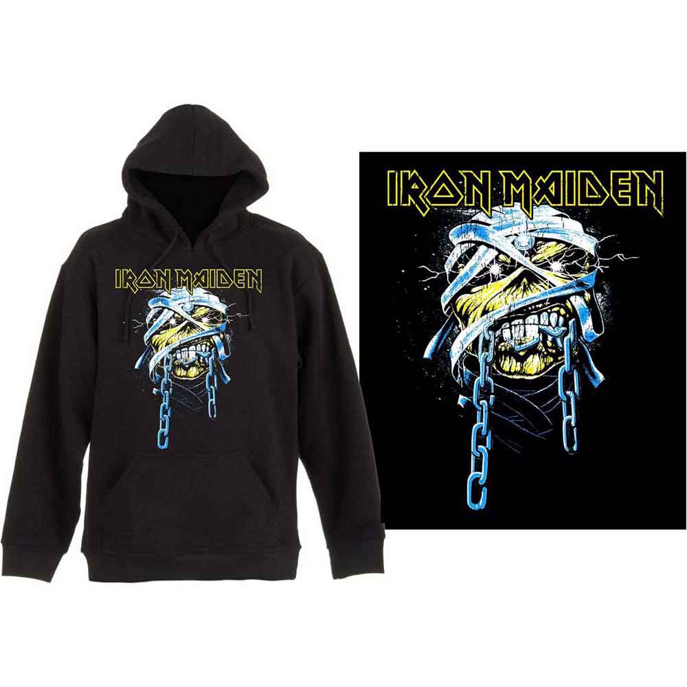 Iron Maiden Unisex Pullover Hoodie: Powerslave (Black)