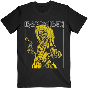 Iron Maiden Unisex T-Shirt: Yellow Flyer (Black)