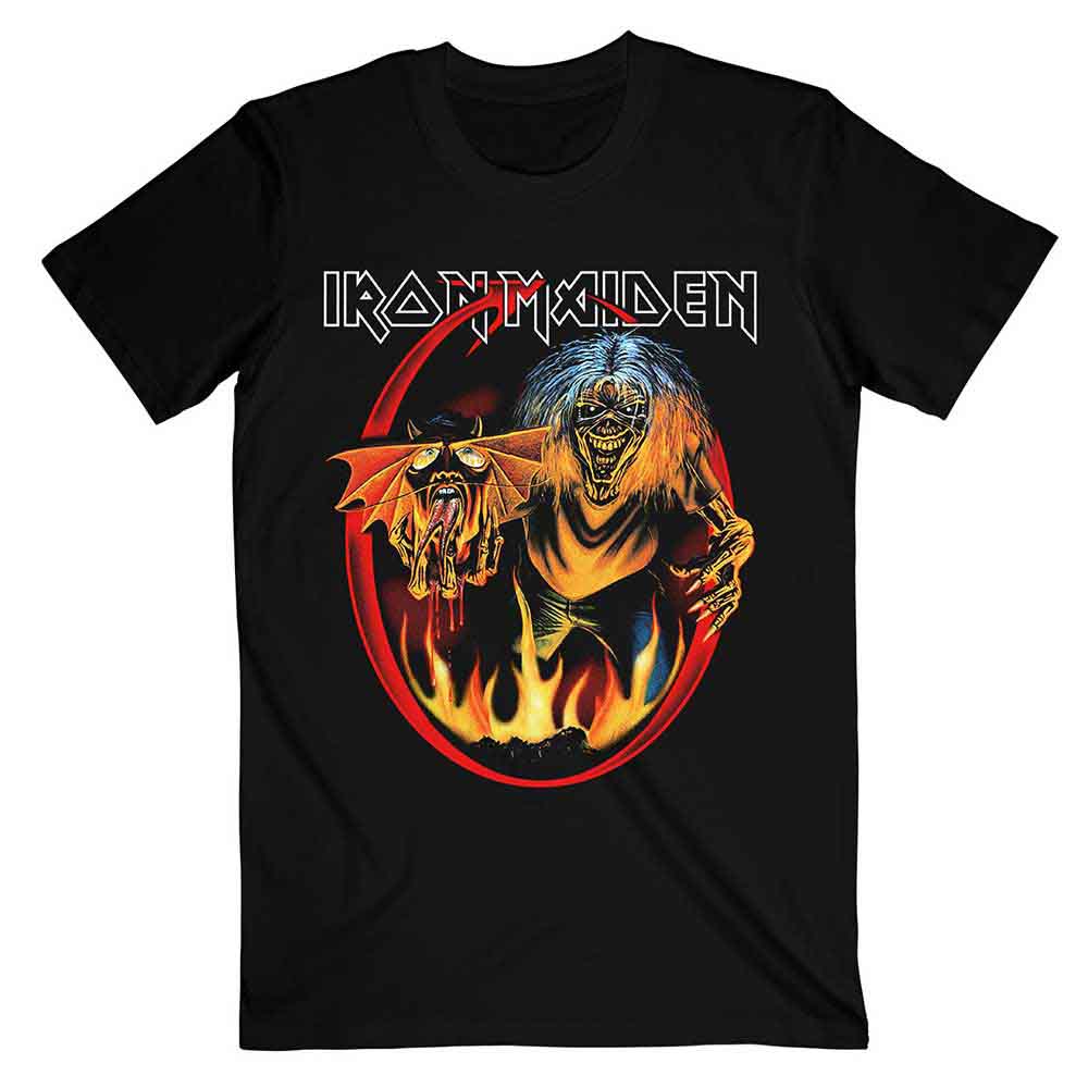 Iron Maiden Unisex T-Shirt: Number Of The Beast Devil Tail (Black)