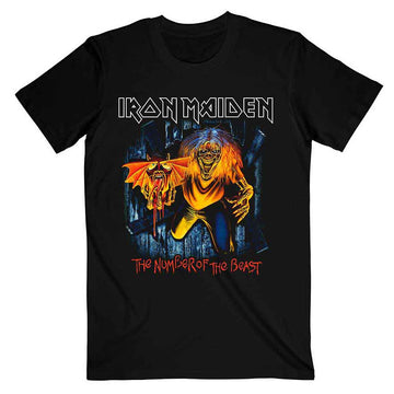 Iron Maiden Unisex T-Shirt: Number Of The Beast Eddie Panel Burst (Black)