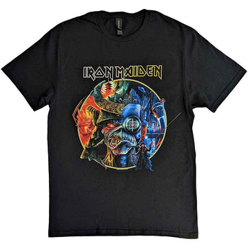 Iron Maiden Unisex T-Shirt: The Future Past Tour '23 Circle Art (Black)