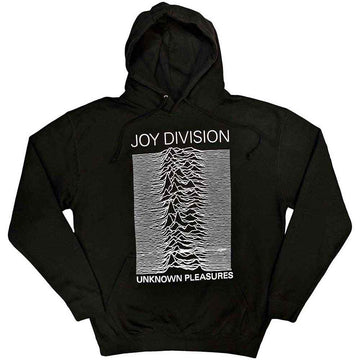 Joy Division Unisex Pullover Hoodie: Unknown Pleasures FP (Black)
