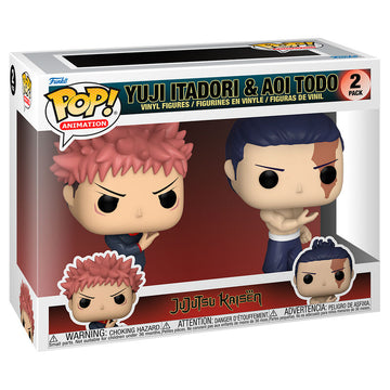 JuJutsu Kaisen - Yuji Itadori & Aoi Todo - Pack of 2 Funko Pop! Animation