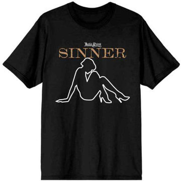 Judas Priest Unisex T-Shirt: Sin After Sin Sinner Slogan Lady (Black)