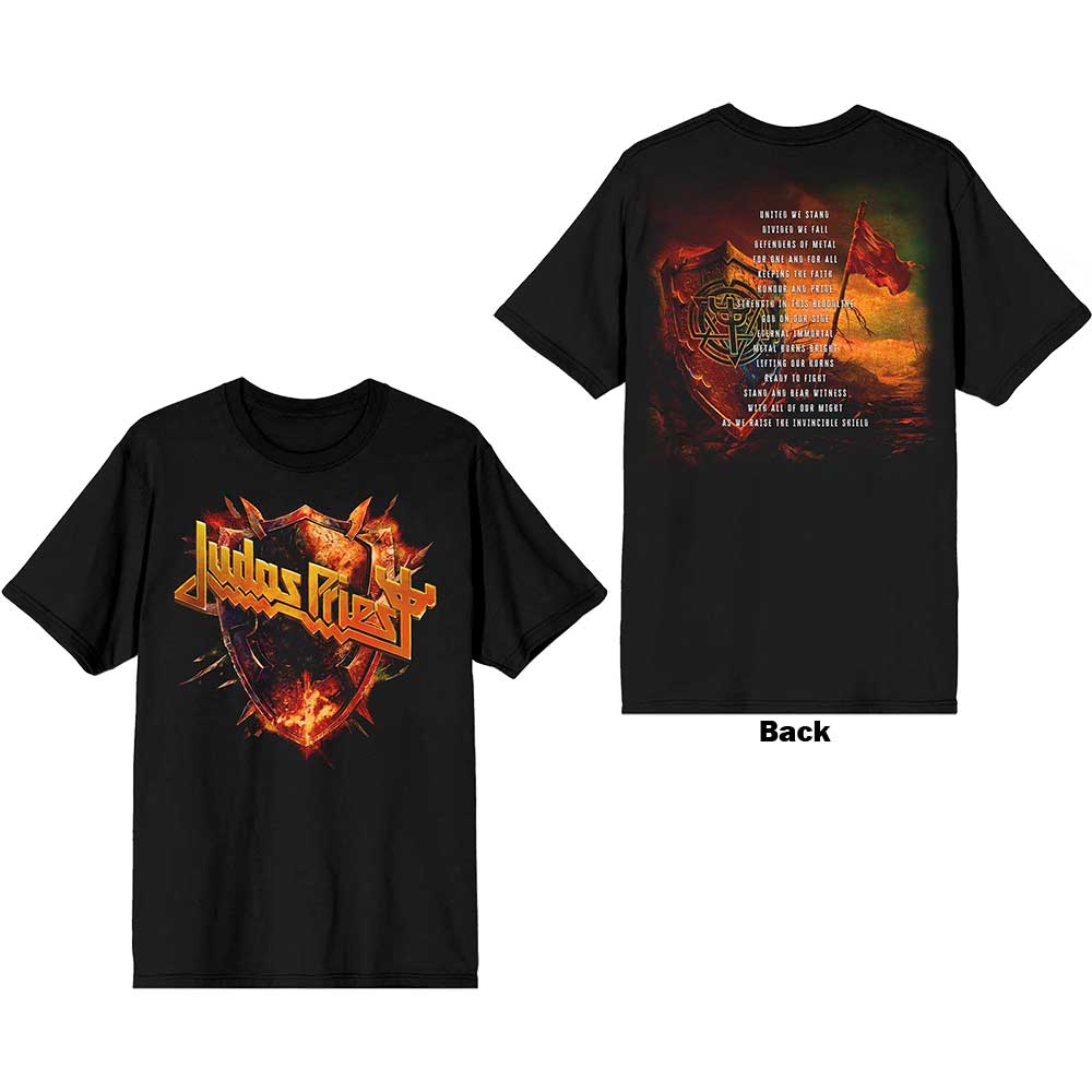 Judas Priest Unisex T-Shirt: United We Stand (Black) (Back Print)