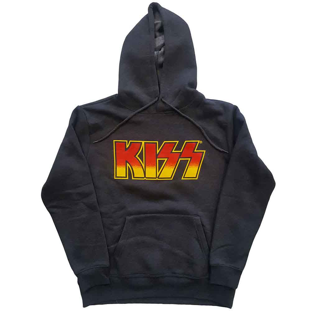 KISS Unisex Pullover Hoodie: Classic Logo (Charcoal Grey)