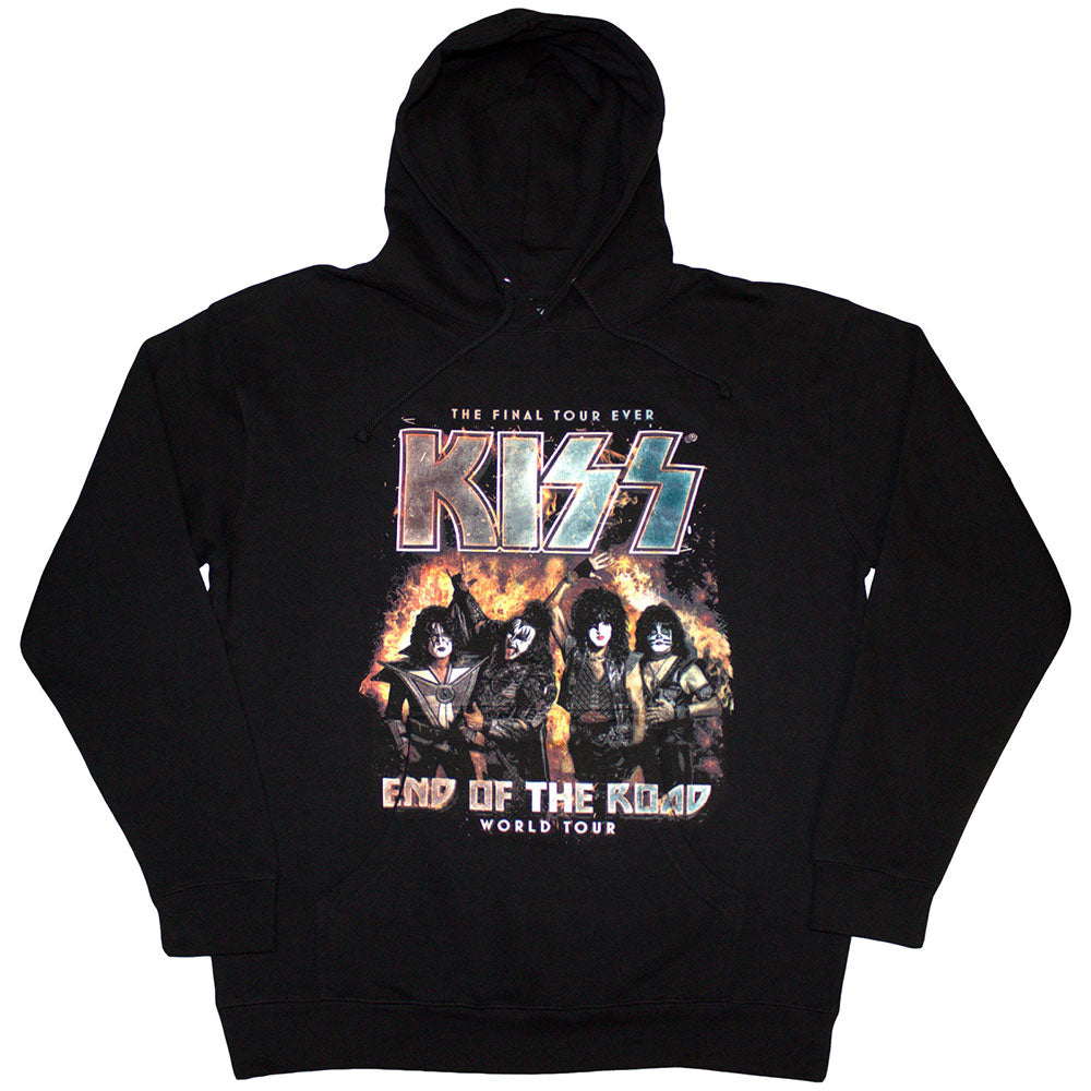 KISS Unisex Pullover Hoodie: End Of The Road Final Tour (Black)