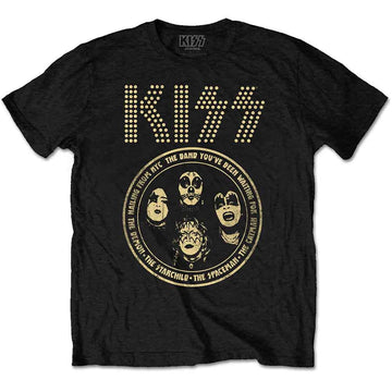 KISS Unisex T-Shirt: Band Circle (Black)