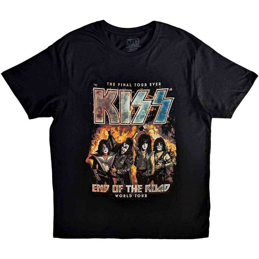 KISS Unisex T-Shirt: End Of The Road Final Tour (Black)