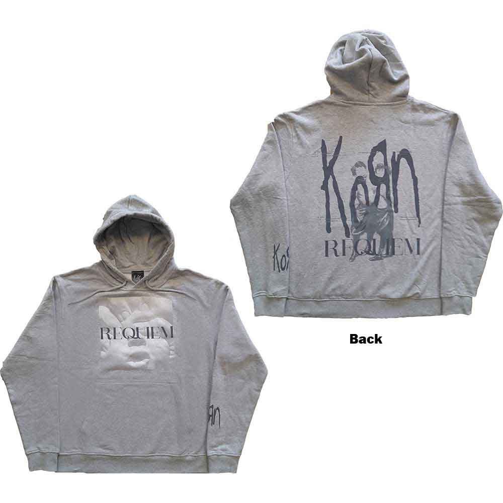 Korn Unisex Pullover Hoodie: Requiem (Grey) (Back Print)
