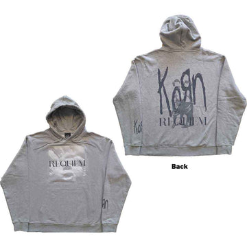 Korn Unisex Pullover Hoodie: Requiem (Grey) (Back Print)